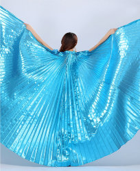 Крылья для восточных танцев синие.