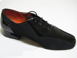 Мужская обувь для танцев стандарт "Логан" нубук  и лак