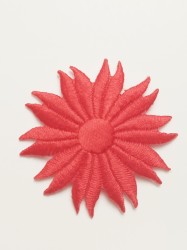 Термоаппликация цветочек красный 5,5х5см