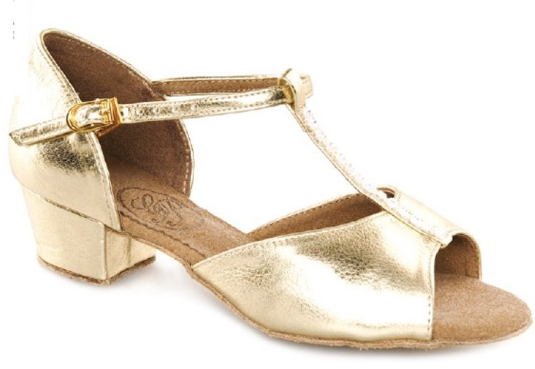 Рейтинговые туфли  для танцев "Мамбо" золото.