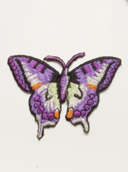 Термоаппликация бабочка-3 фиолетовая 10х8см
