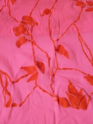 Флок на сетке вьющийся цветок(trailing flower flock) FLK21102 ora cerise