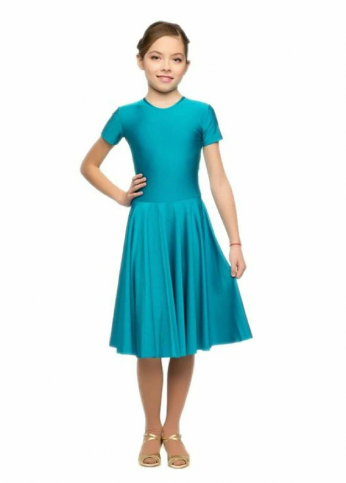 Купальник с юбкой/платье рейтинговое Р33-051 бирюза