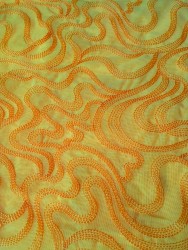 Вышивка на сетке "River"светложёлтый(Stretch Net"River")ENET 2060/Daffodil