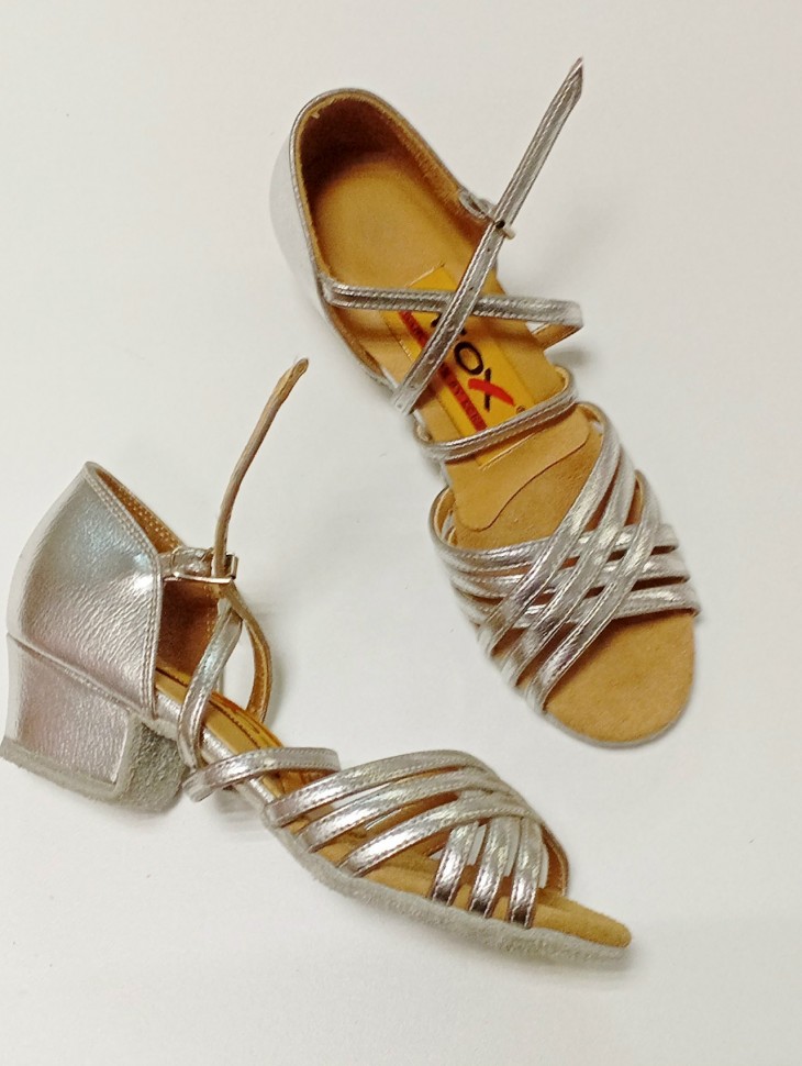 Рейтинговые туфли для танцев Кристина серебро