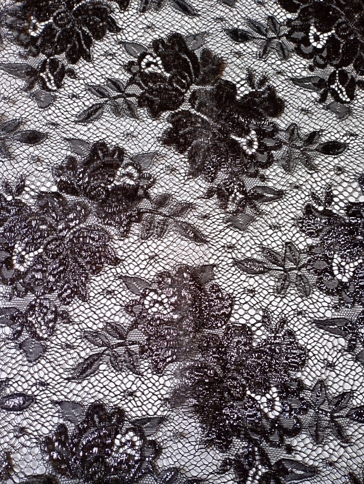 Гипюр Античная роза 2(Antique Lace Black)TLF/ чёрный/Black