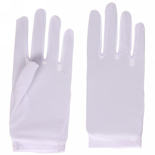Перчатки короткие белые матовые
