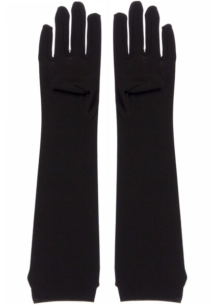 Перчатки удлинённые чёрные