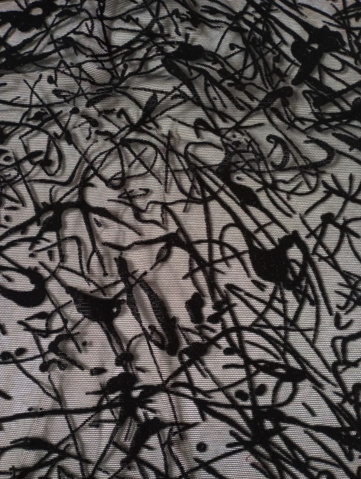 Флок на сетке Граффити (Grafitti Flock) FLK21118 чёрный/black