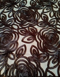 Вышивка на сетке  Enet Brushed Embroidery/black чёрная