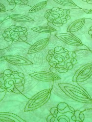 Вышивка на сетке мята Enet2062 Classic Flower/Green Spearmint