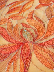 Вышивка на стрейч сетке Dancing flower Embroidery ENET2045/Am Mgo