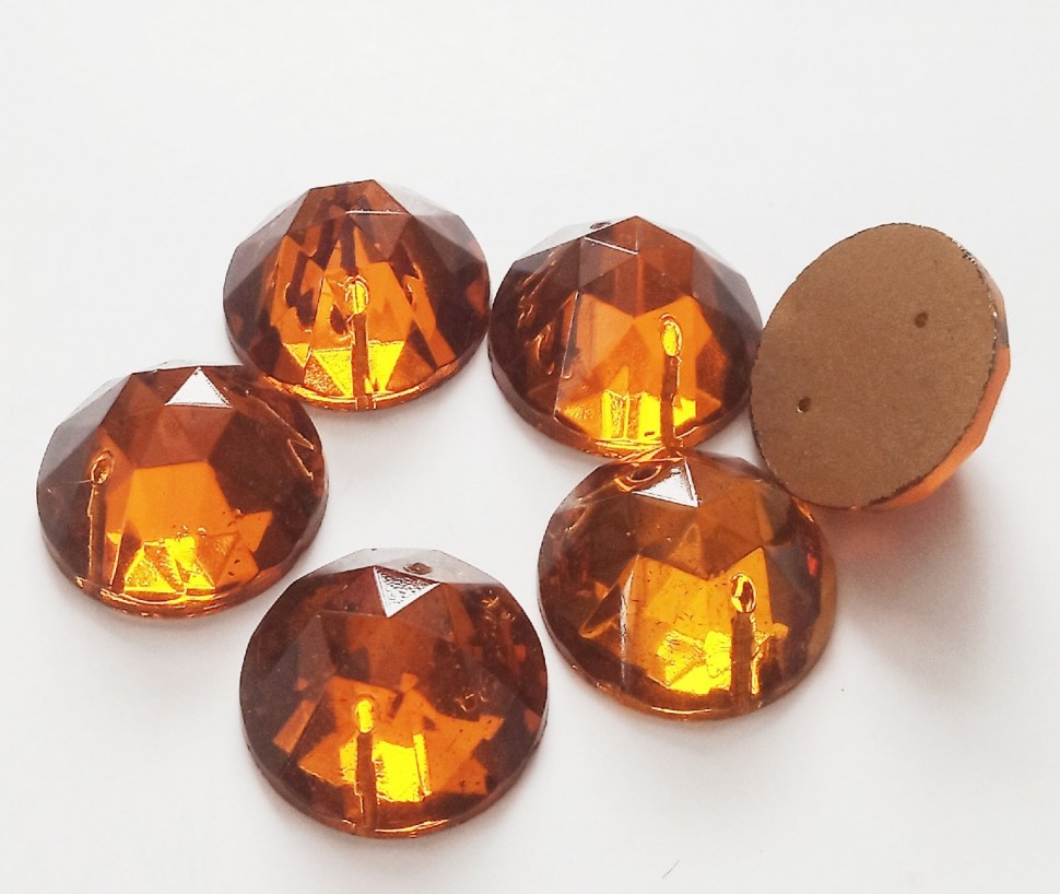 Стразы пришивные круг SM Topaz 20мм