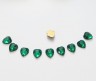 Стразы пришивные сердце Emerald 10мм